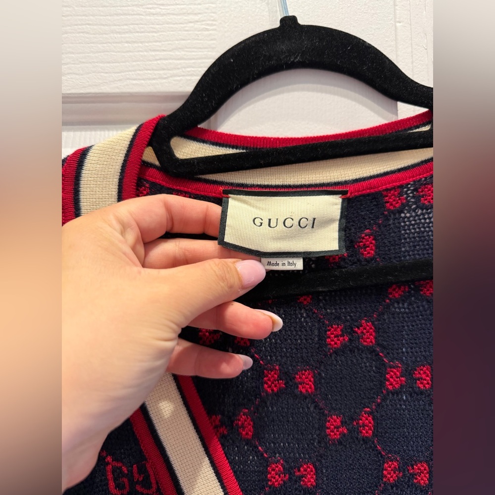 Gucci Blue and Red cardigan - Picture 5 of 5
